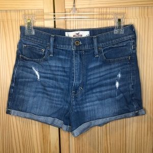 Hollister High-Waisted Distressed Jean Shorts